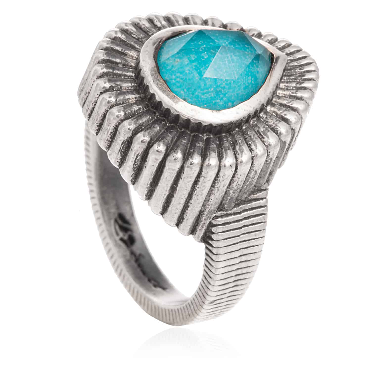 Anillo Drop 3D Turquesa
