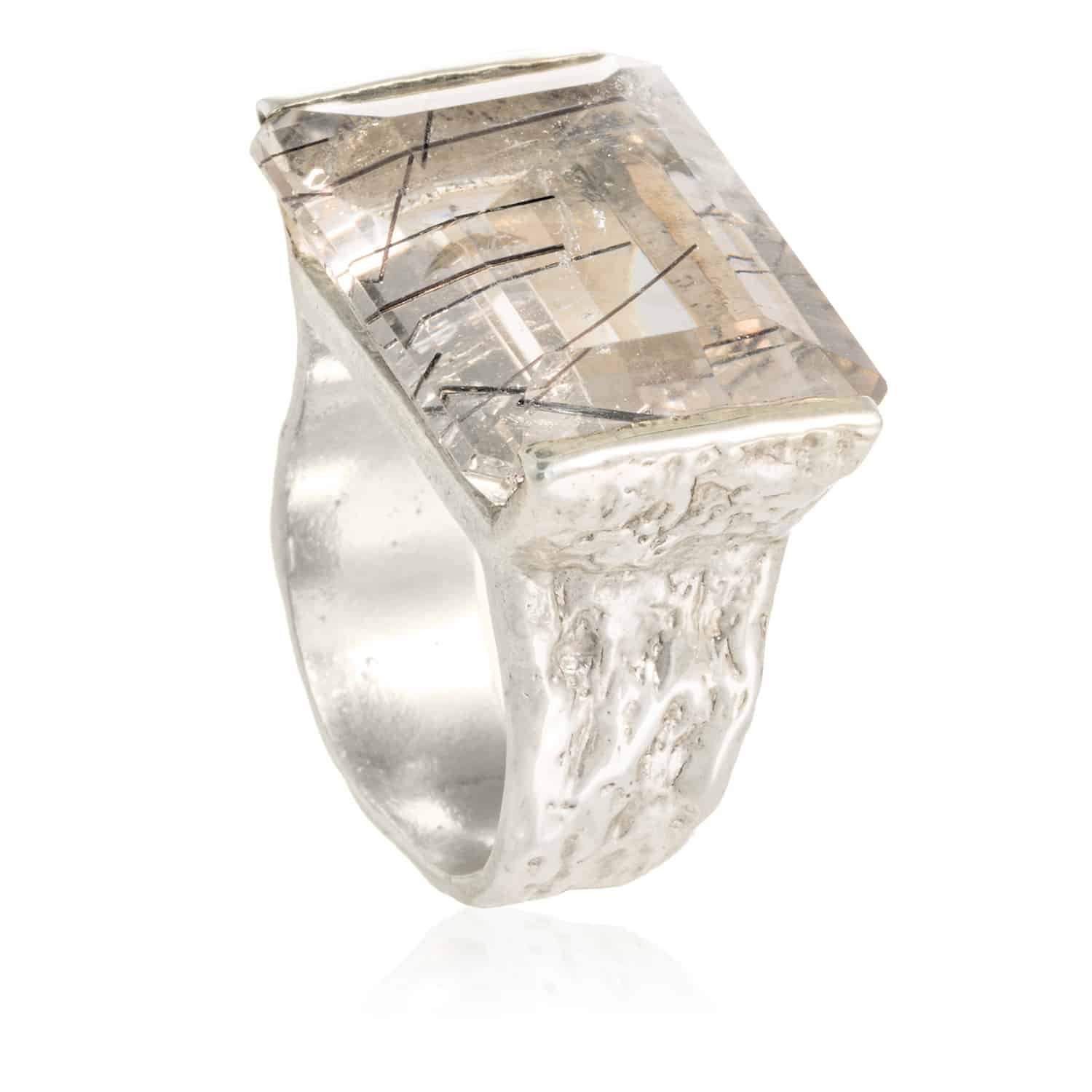 Anillo Emperatriz Cuarzo Rutilo