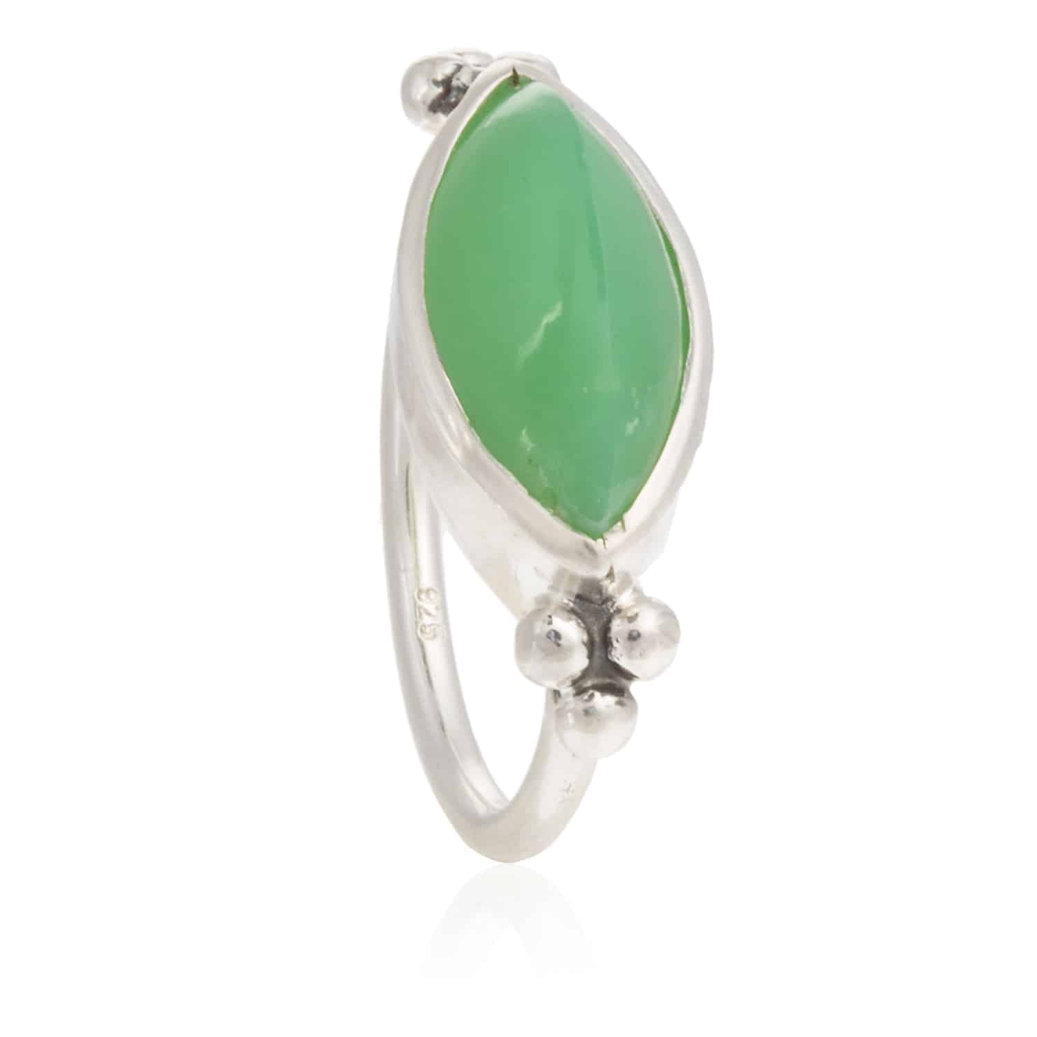 Anillo Hiru Biribil Crisoprasa