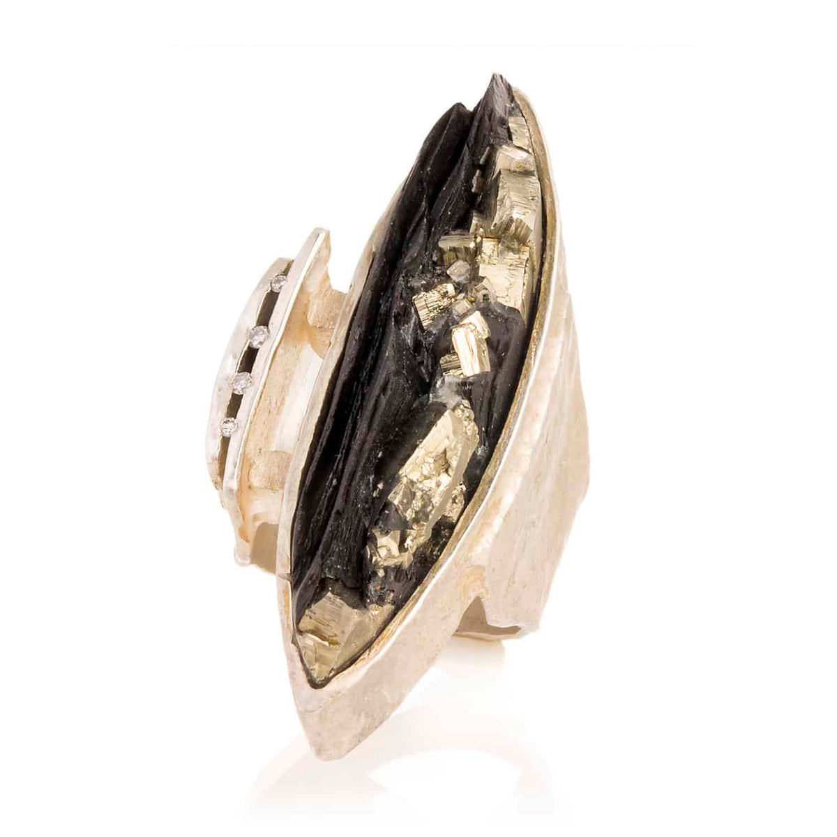 Anillo  Navet Pizarra Pirita