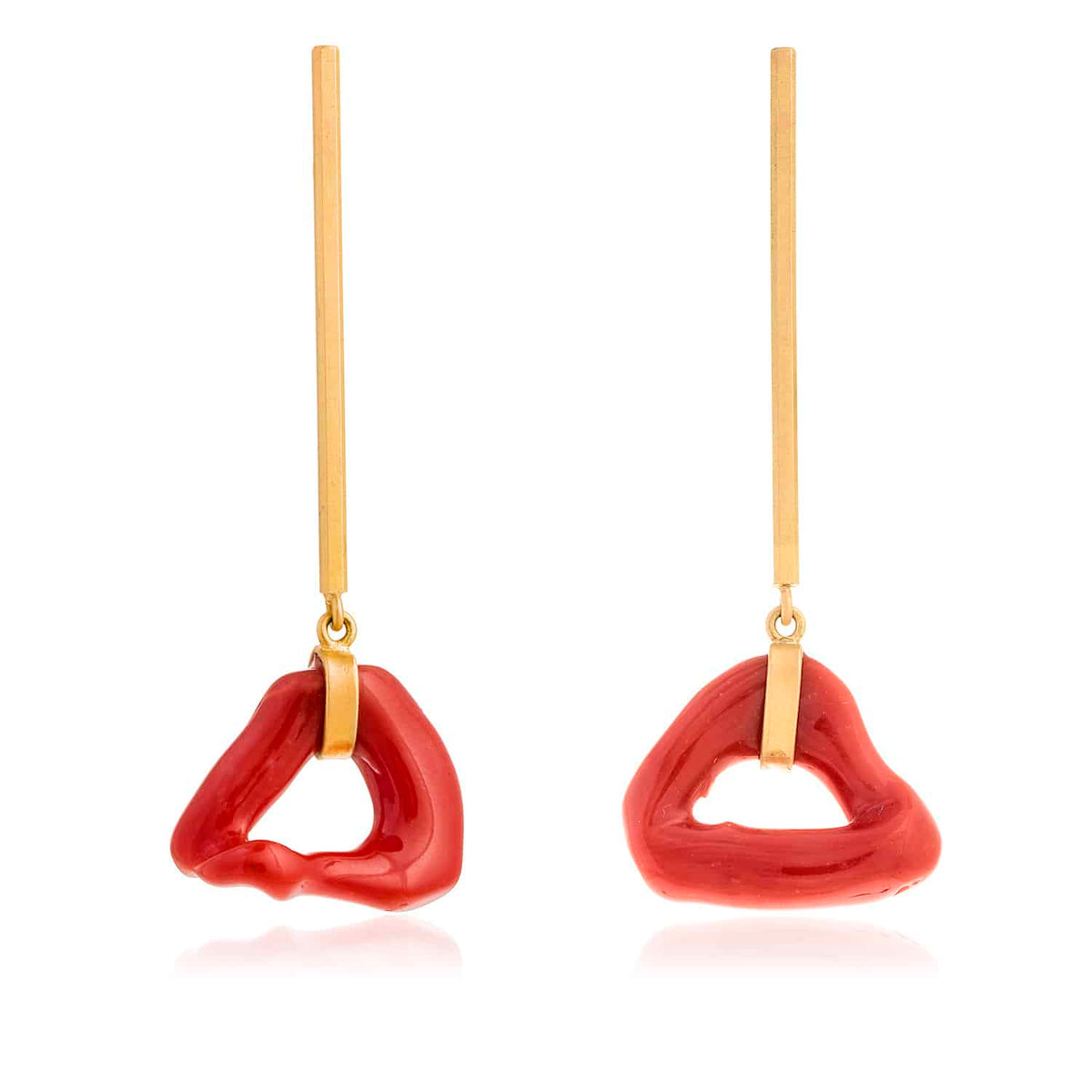 Pendientes Coral Barra Oro