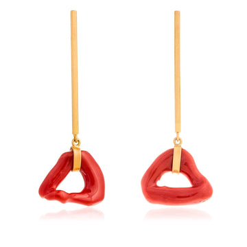 Pendientes Coral Barra Oro
