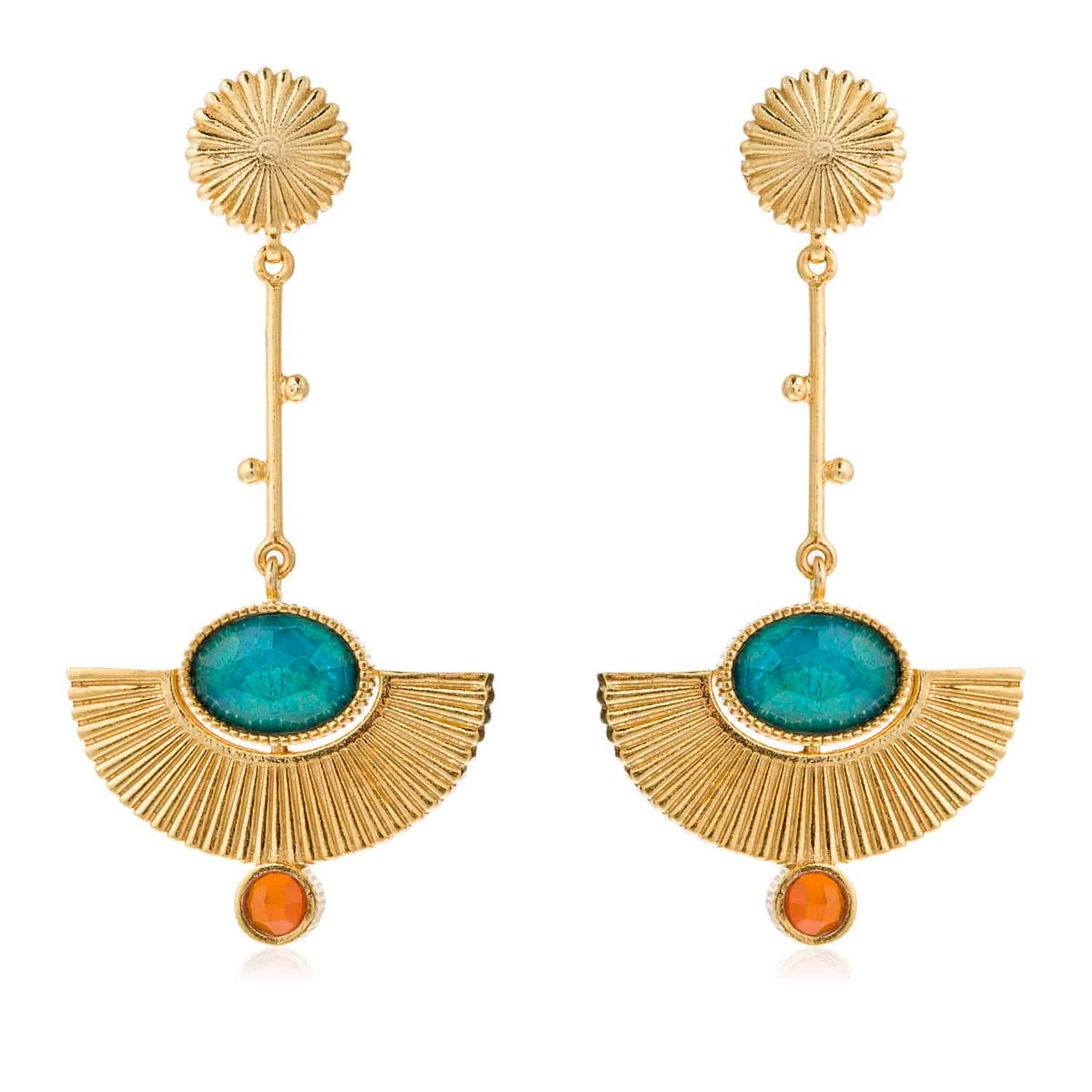 Pendientes Egypt Flor Crisocola