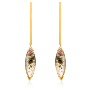 Pendientes Pluma Lodolita