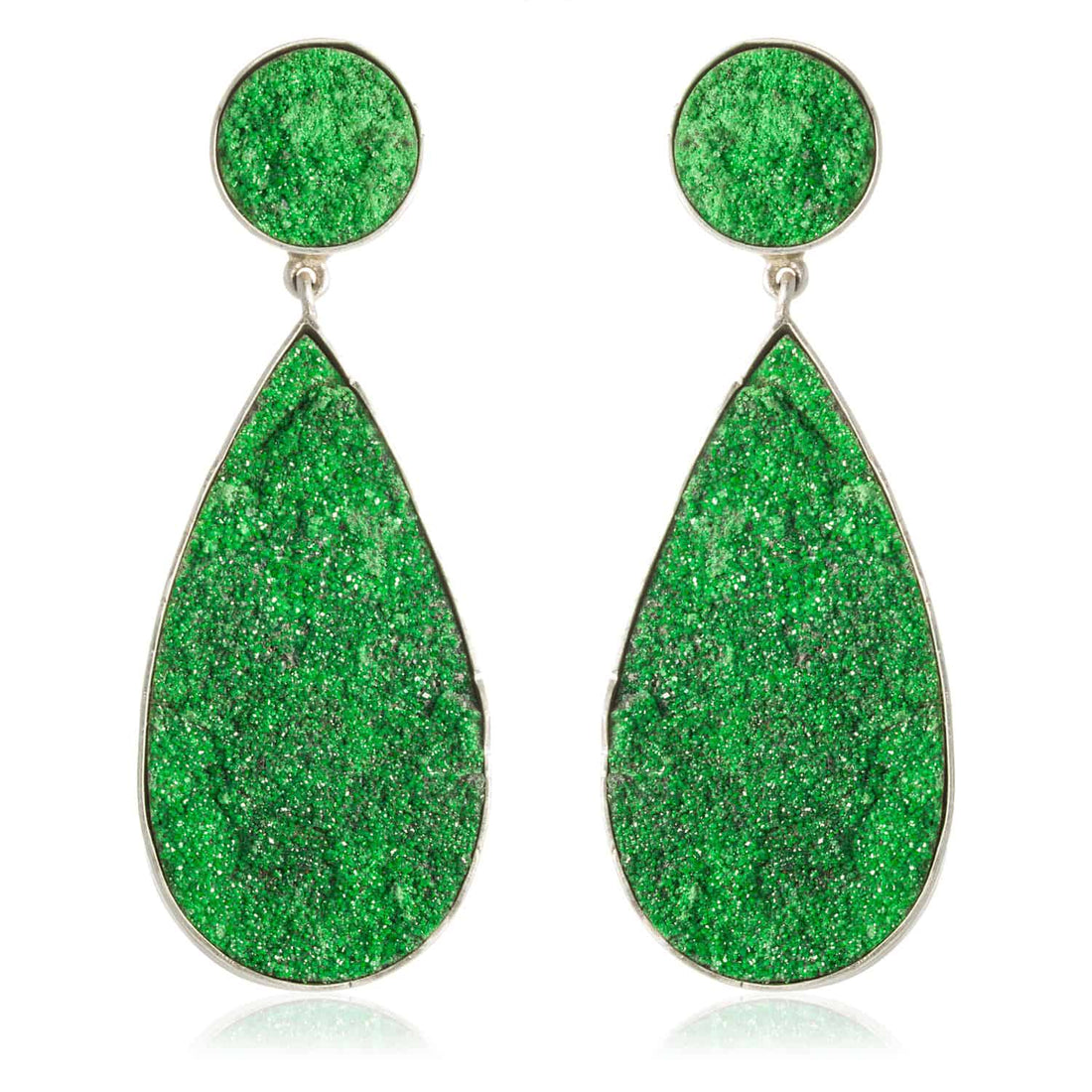 Pendientes Gota Grandes Uvarovita