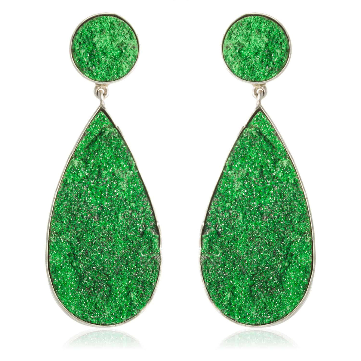 Pendientes Gota Grandes Uvarovita