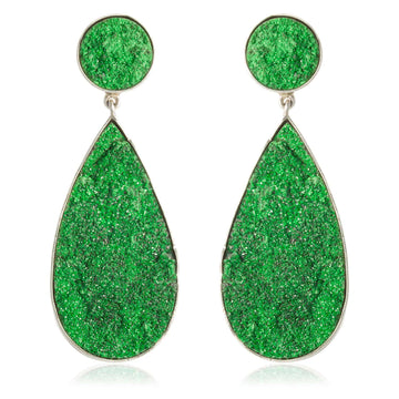 Pendientes Gota Grandes Uvarovita