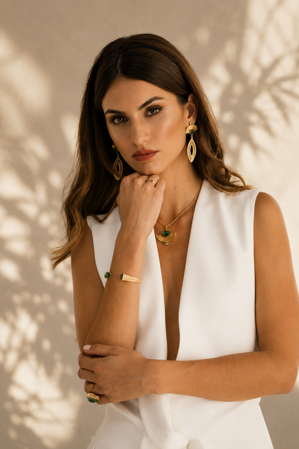 Pendientes Egypt Navete Peridoto
