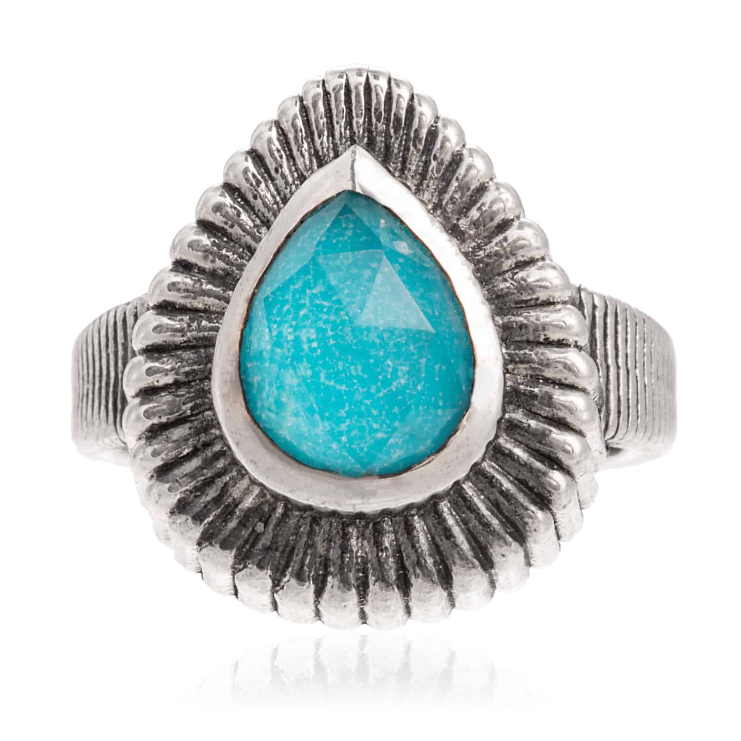 Anillo Drop 3D Turquesa