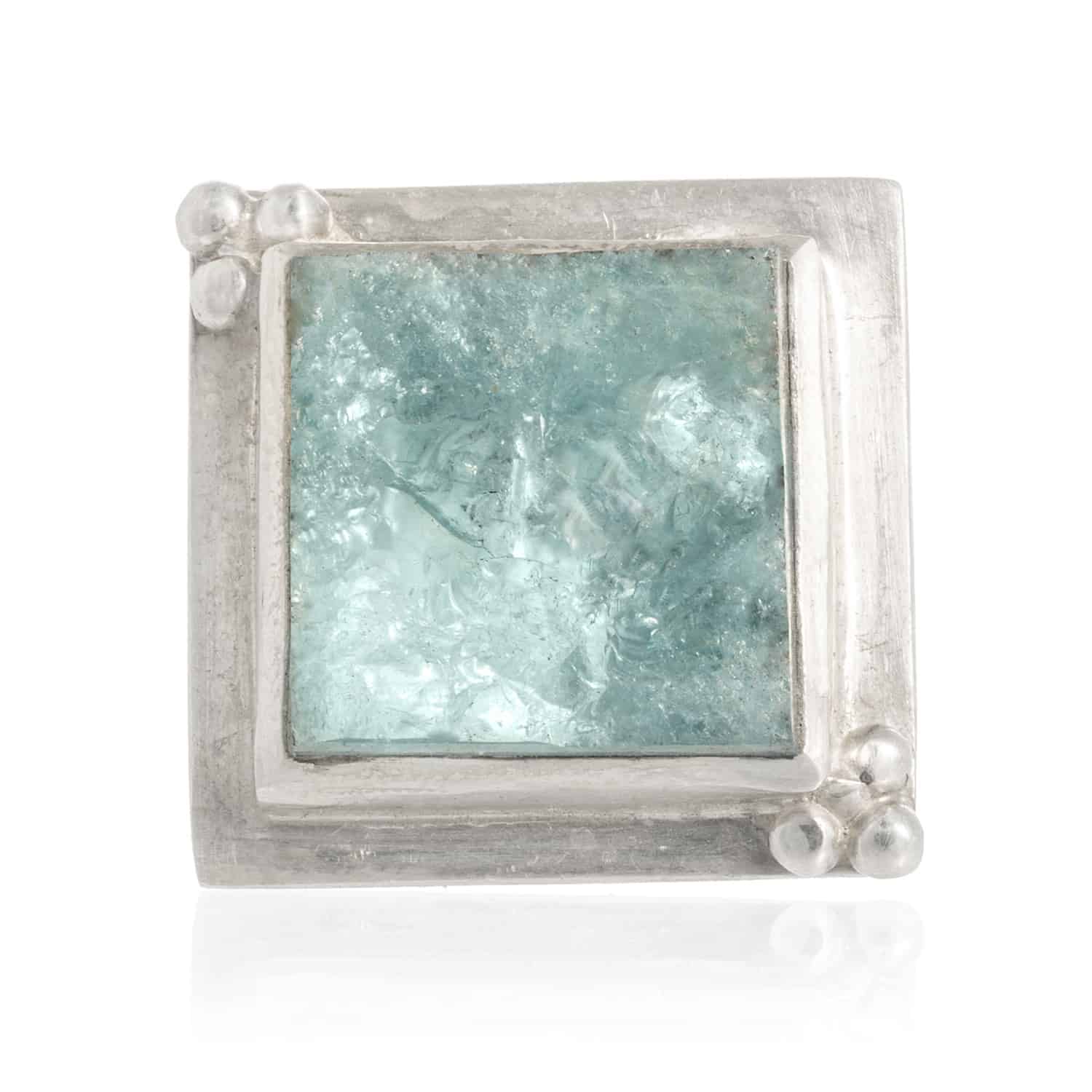 Anillo Sello Aguamarina