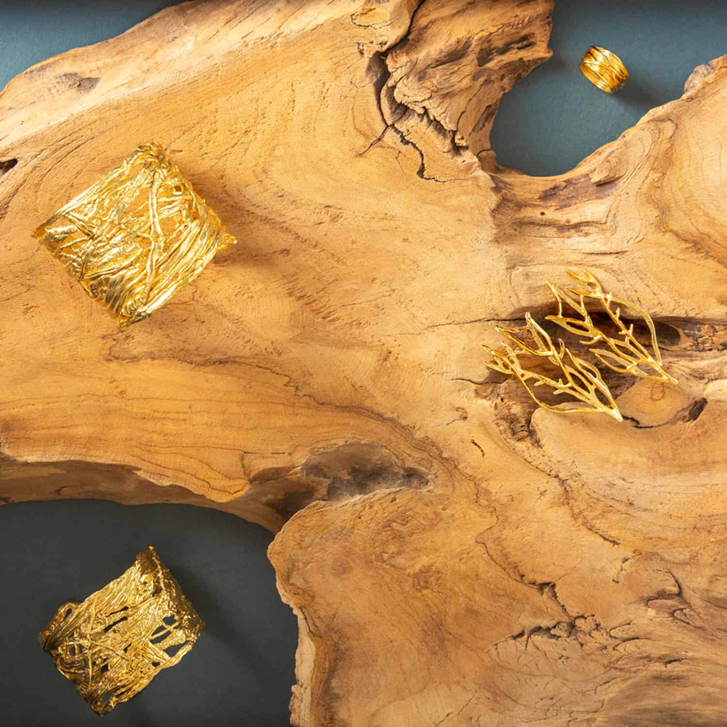 Pendientes Branches Envejecidos