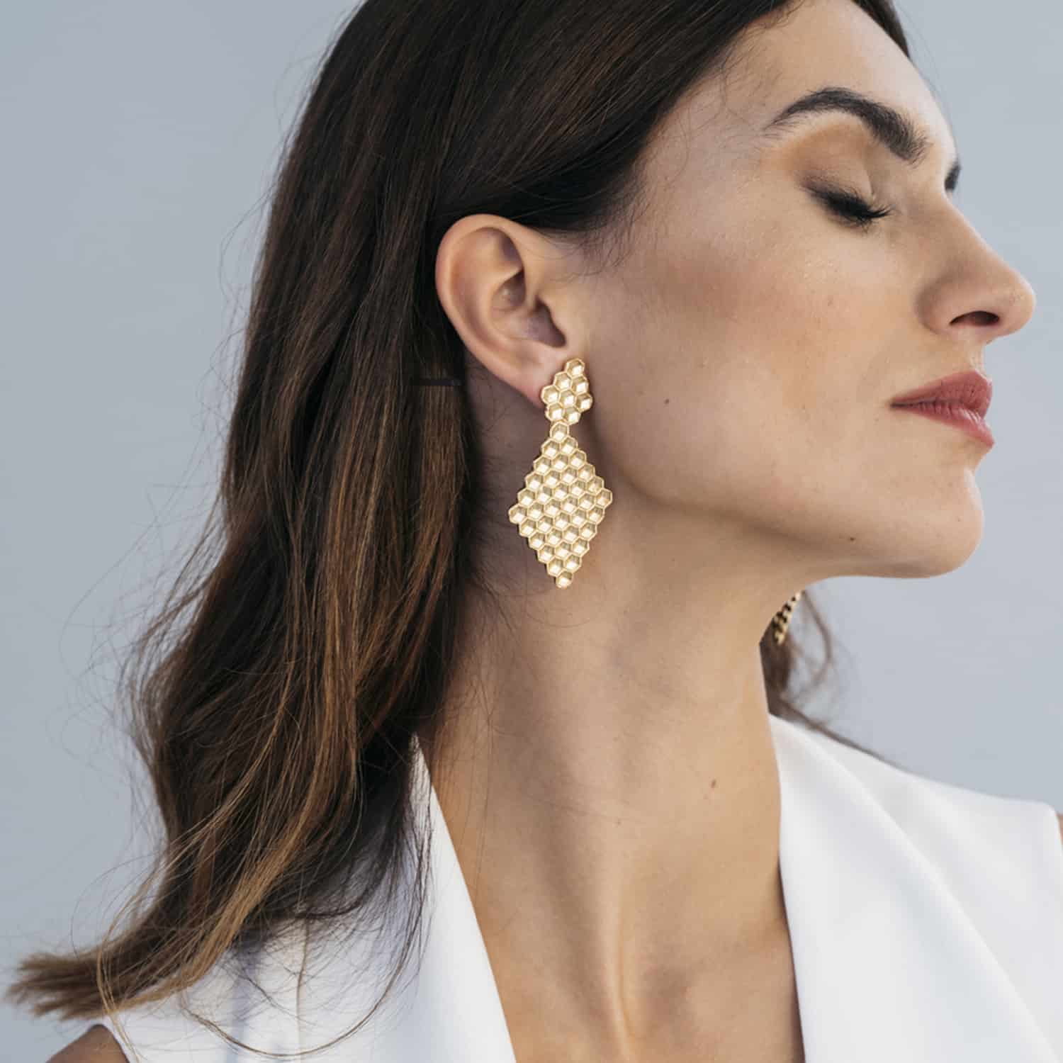 Pendientes Honeycomb