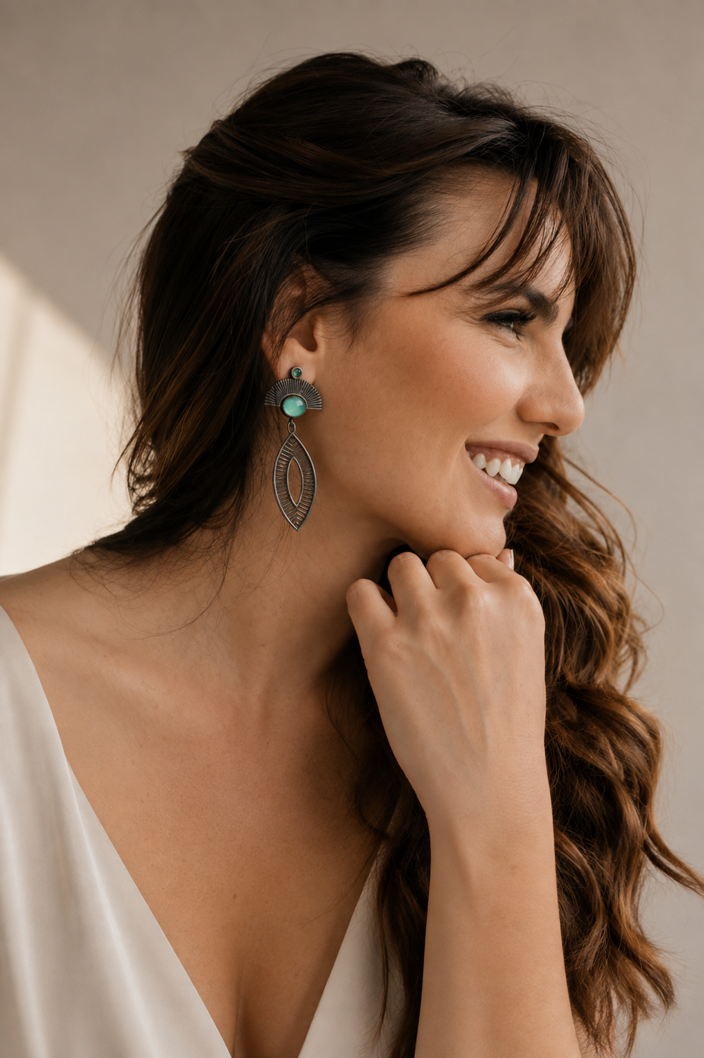 Pendientes Egypt Navete Triplete Envejecido