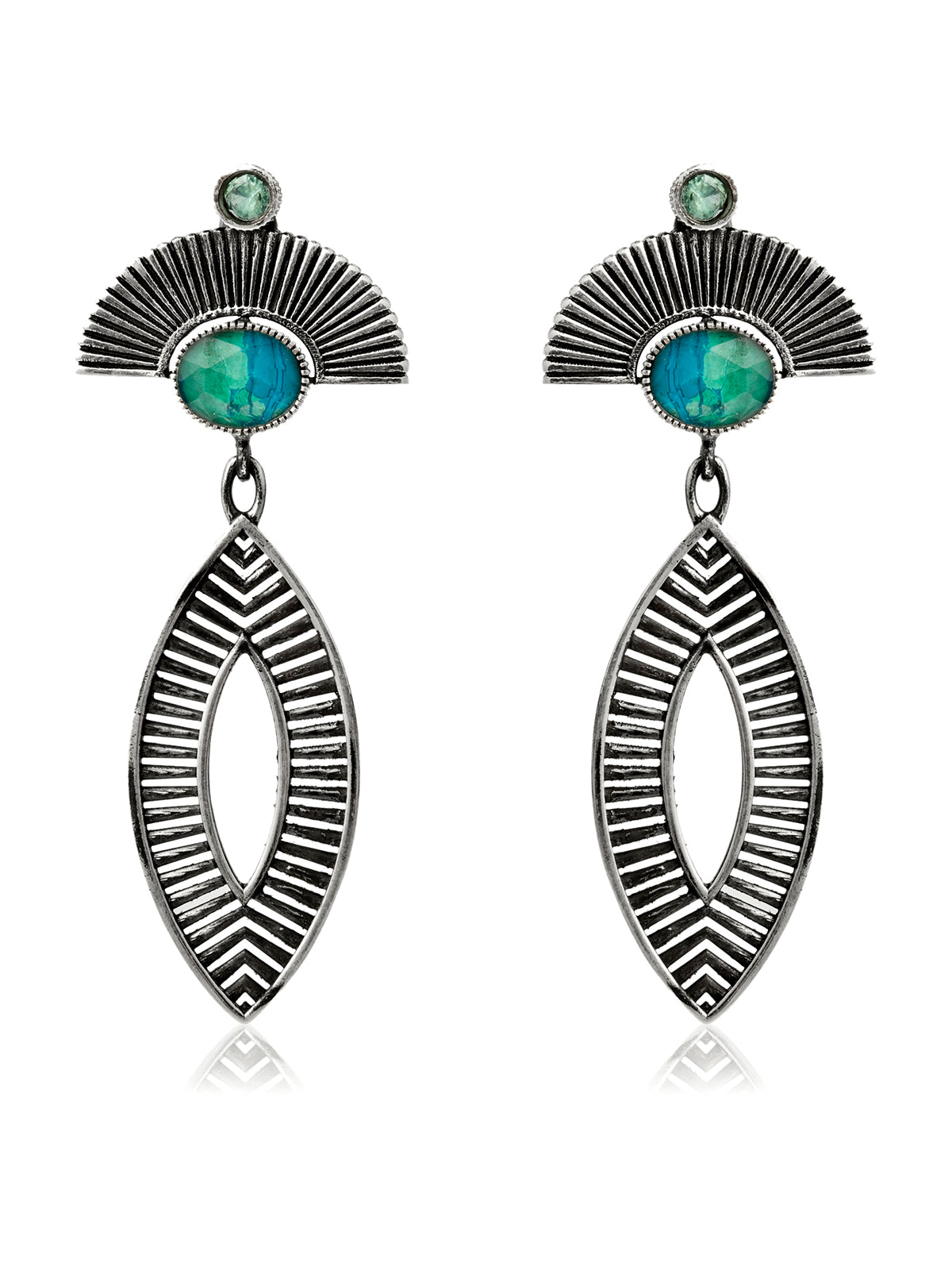 Pendientes Egypt Navete Crisocola