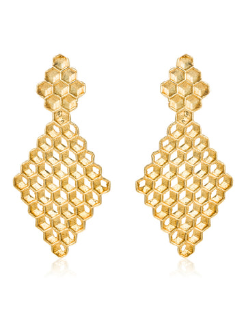 Pendientes Honeycomb