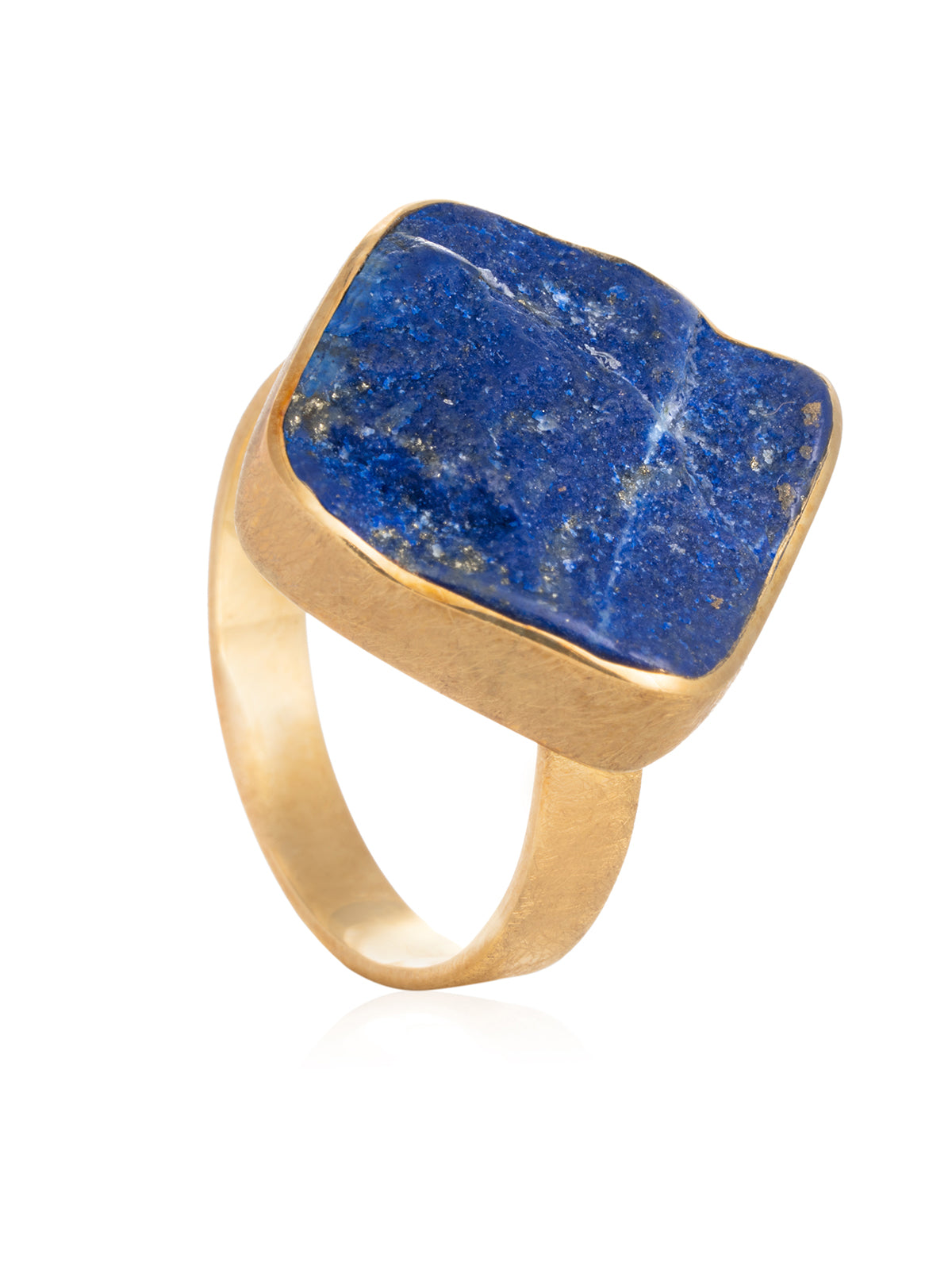 Anillo Lapislazuli Rombo Oro