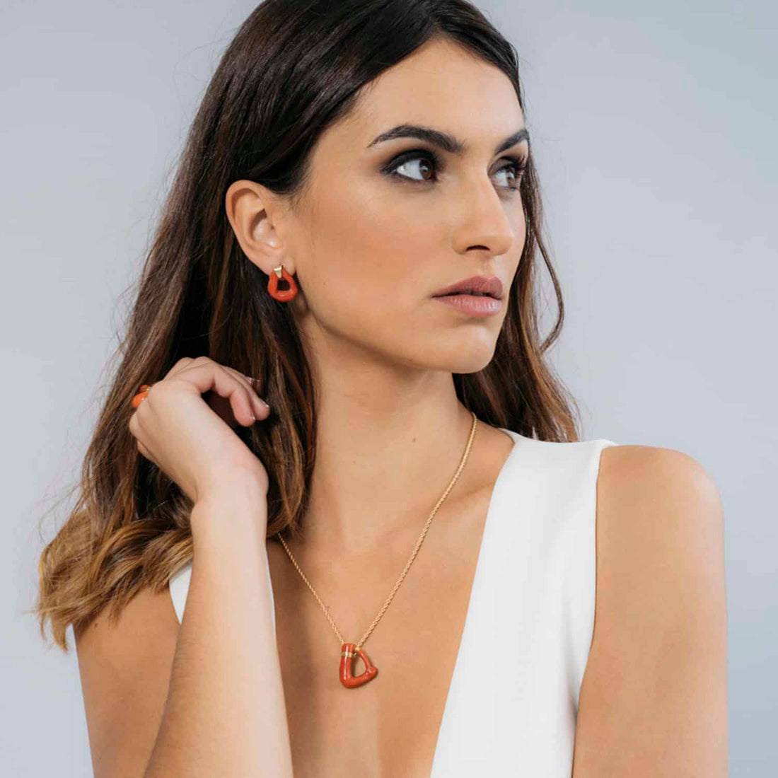 Pendientes Coral