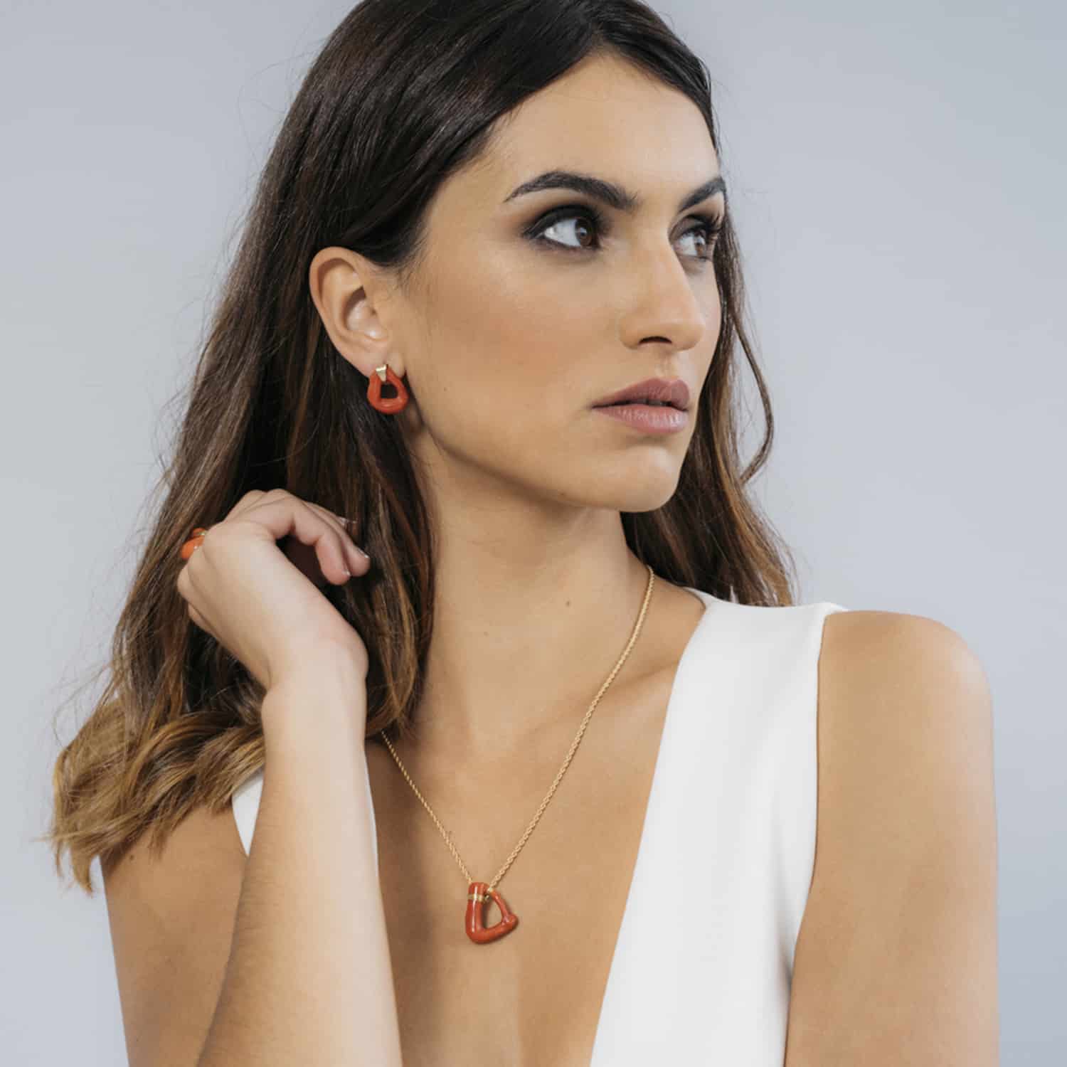 Pendientes Coral
