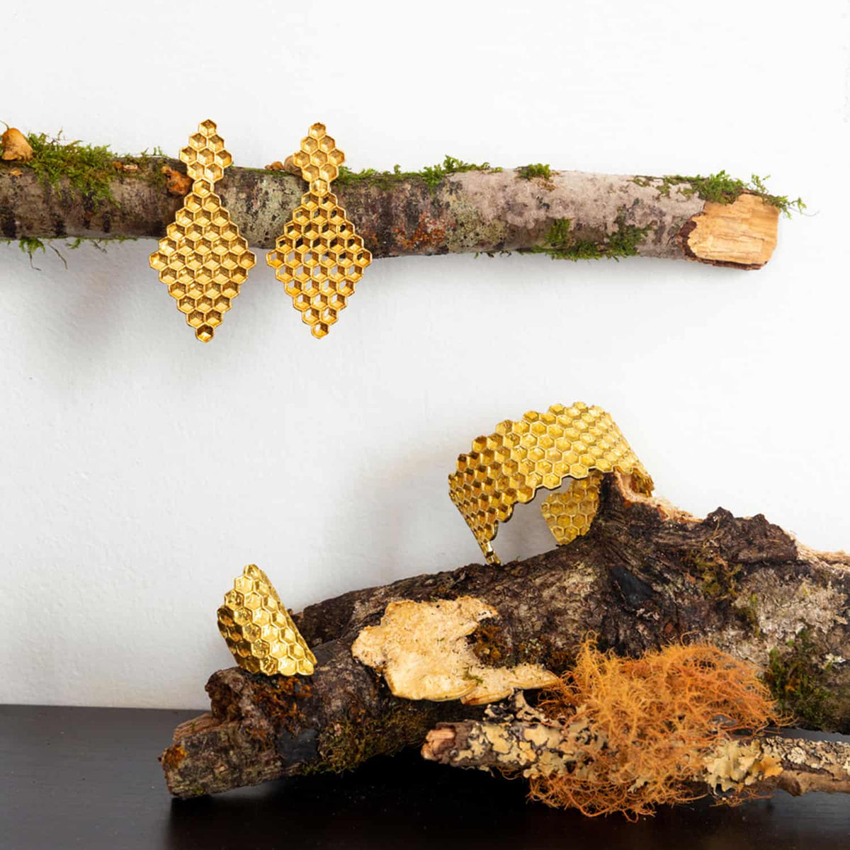 Pendientes Honeycomb