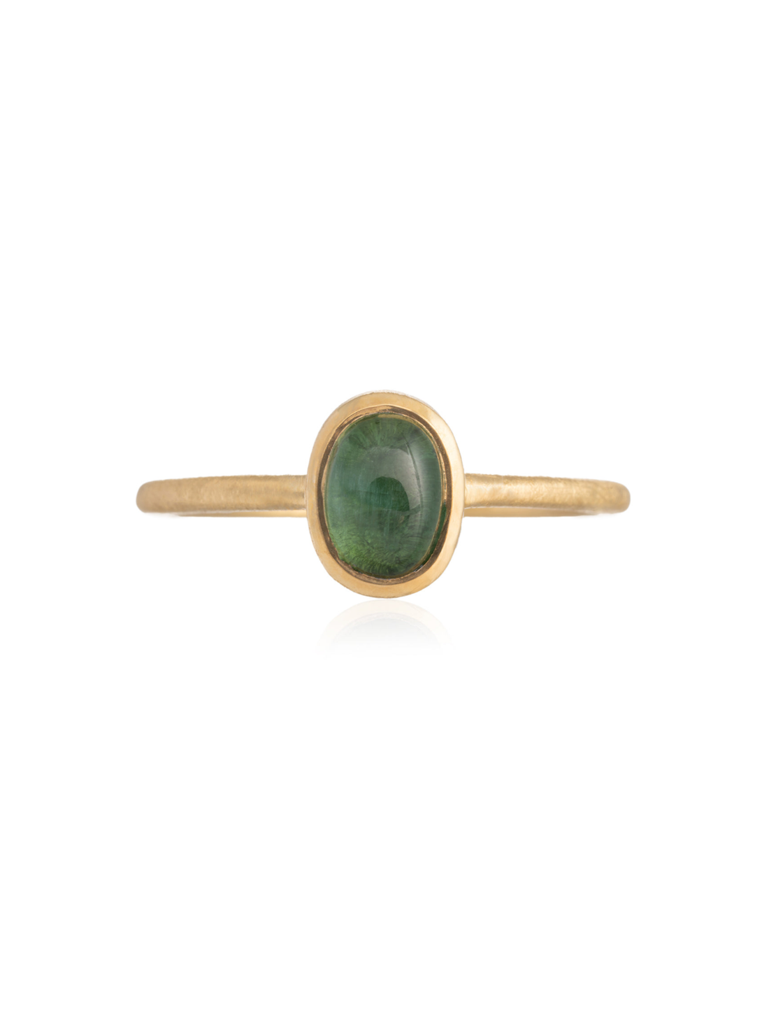 Anillo Harri Turmalina Verde Ovalada Oro