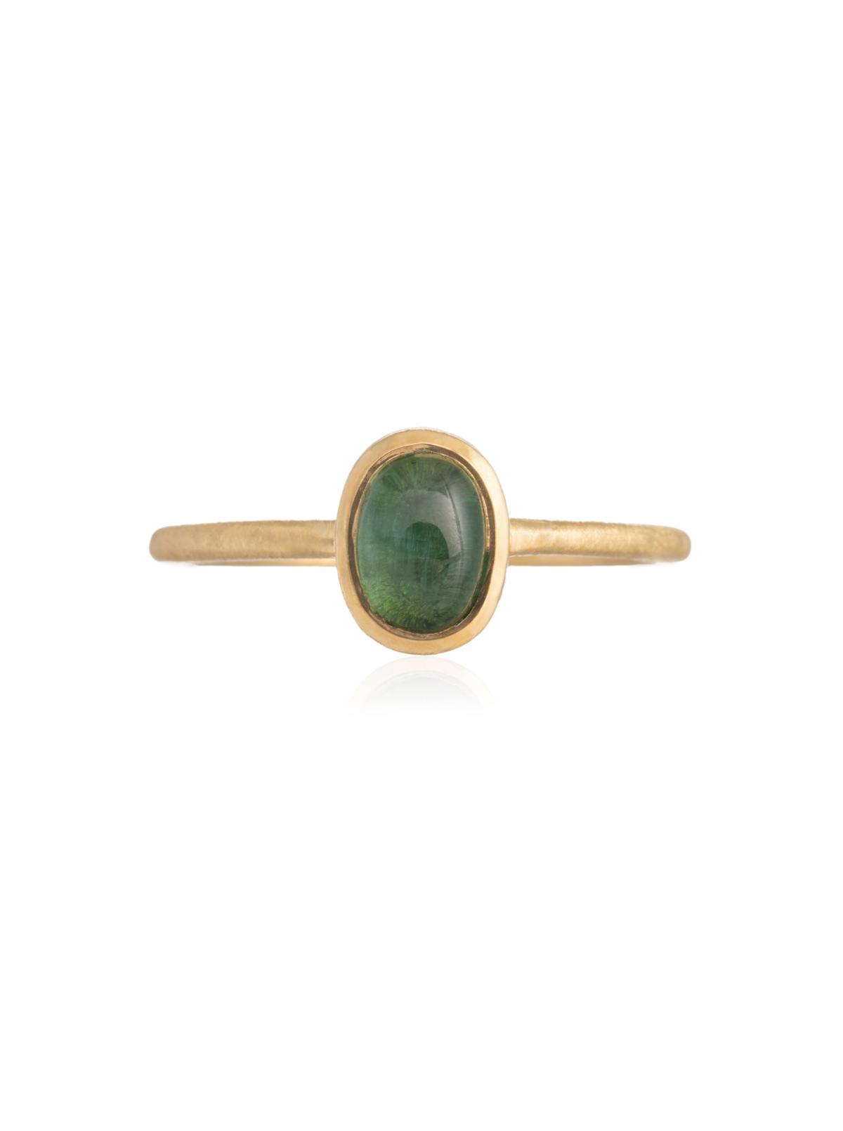 Anillo Harri Turmalina Verde Ovalada Oro