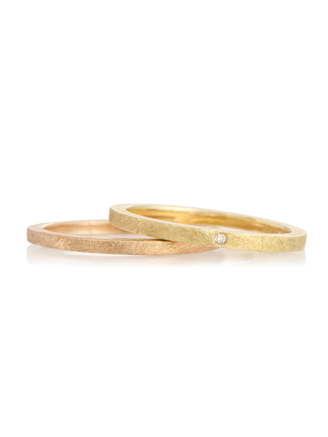 Anillo Recto Simple Diamante Oro
