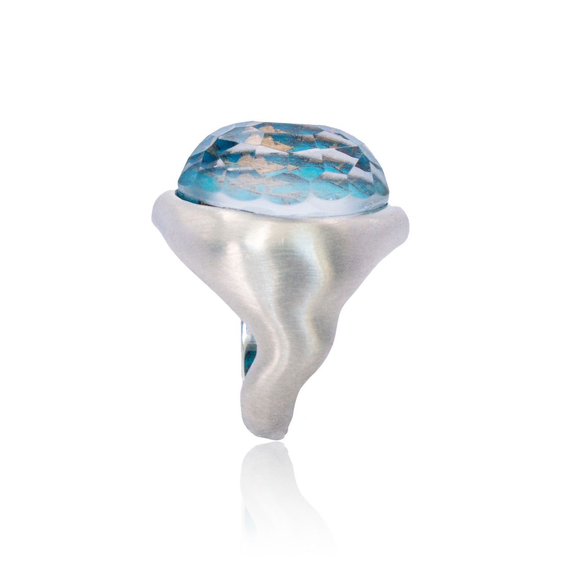 Anillo Wave Turquesa Mosaico