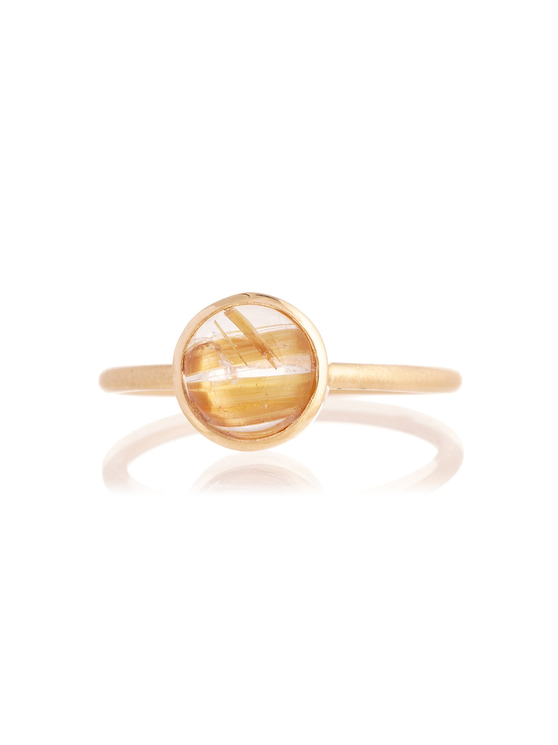Anillo Cuarzo Rutilo Biribil Oro