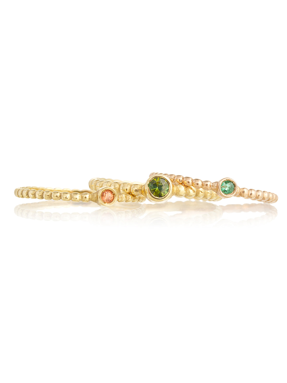 Anillo Bubbles Piedrita Oro