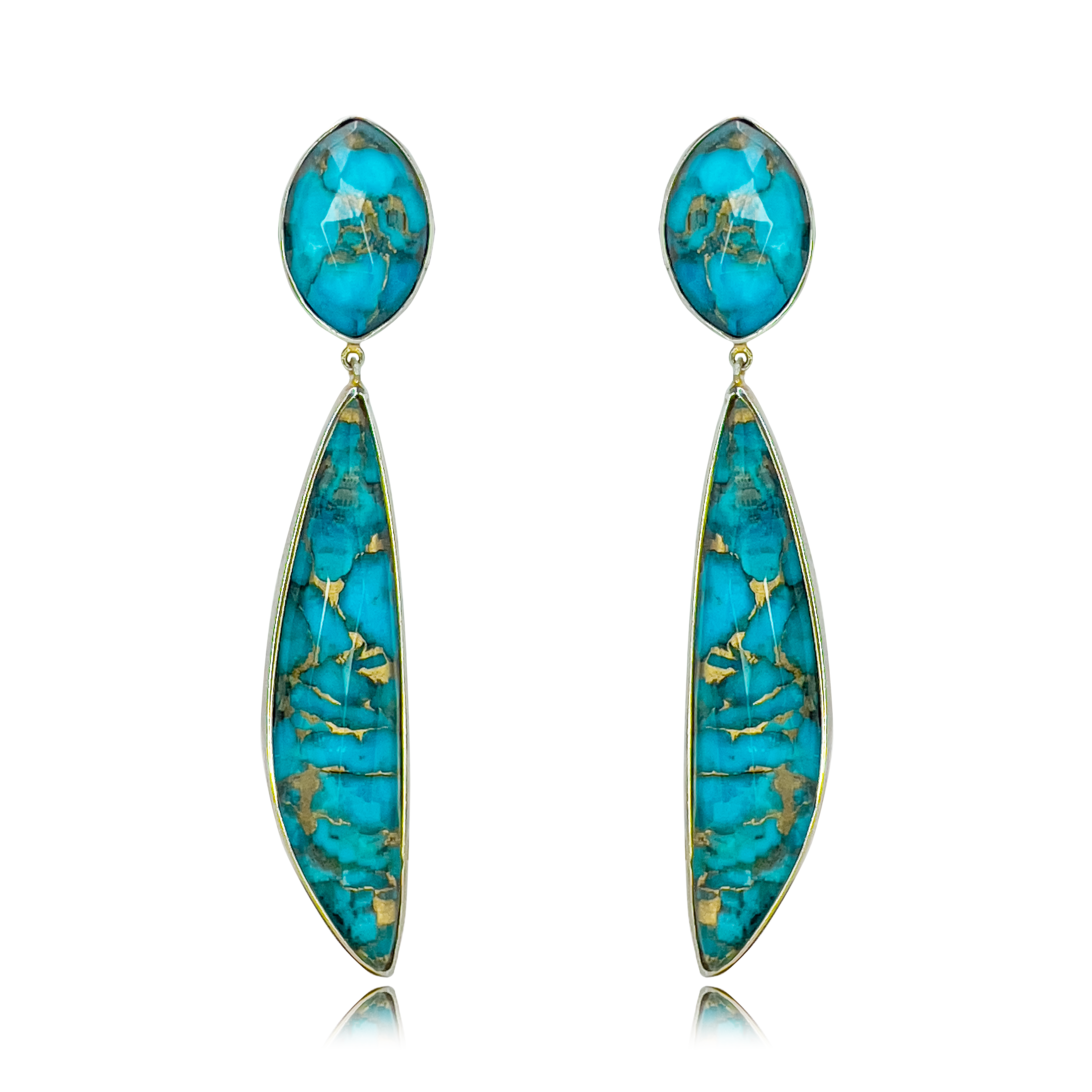 Pendientes Trillón Turquesa Mosaico