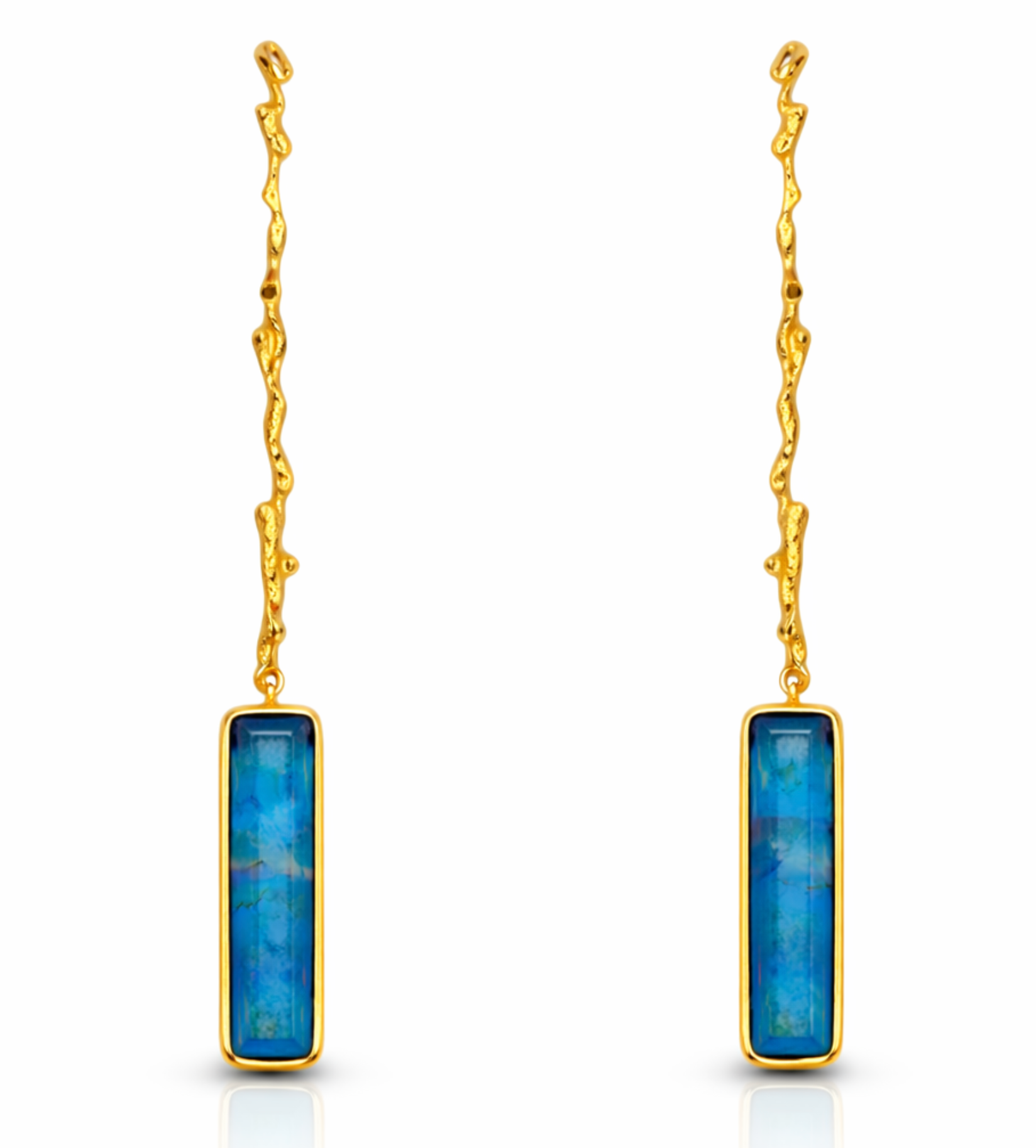 Pendientes Adar Baguette Apatite