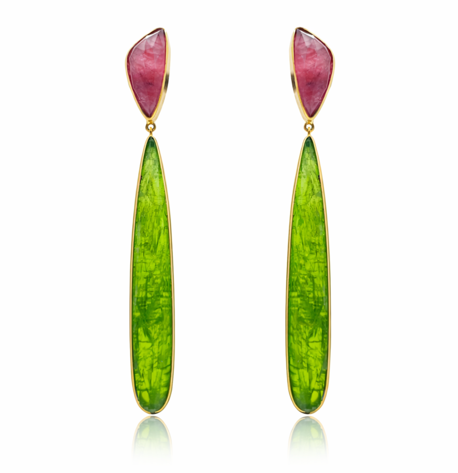 Pendientes Bikoitza Turmalina y Peridoto