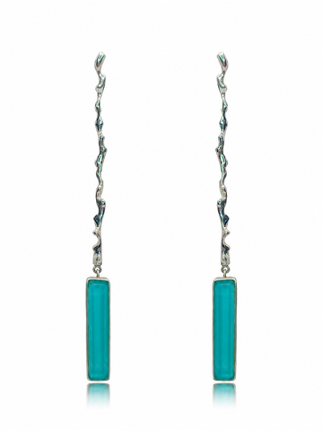 Pendientes Adar Baguette Turquesa