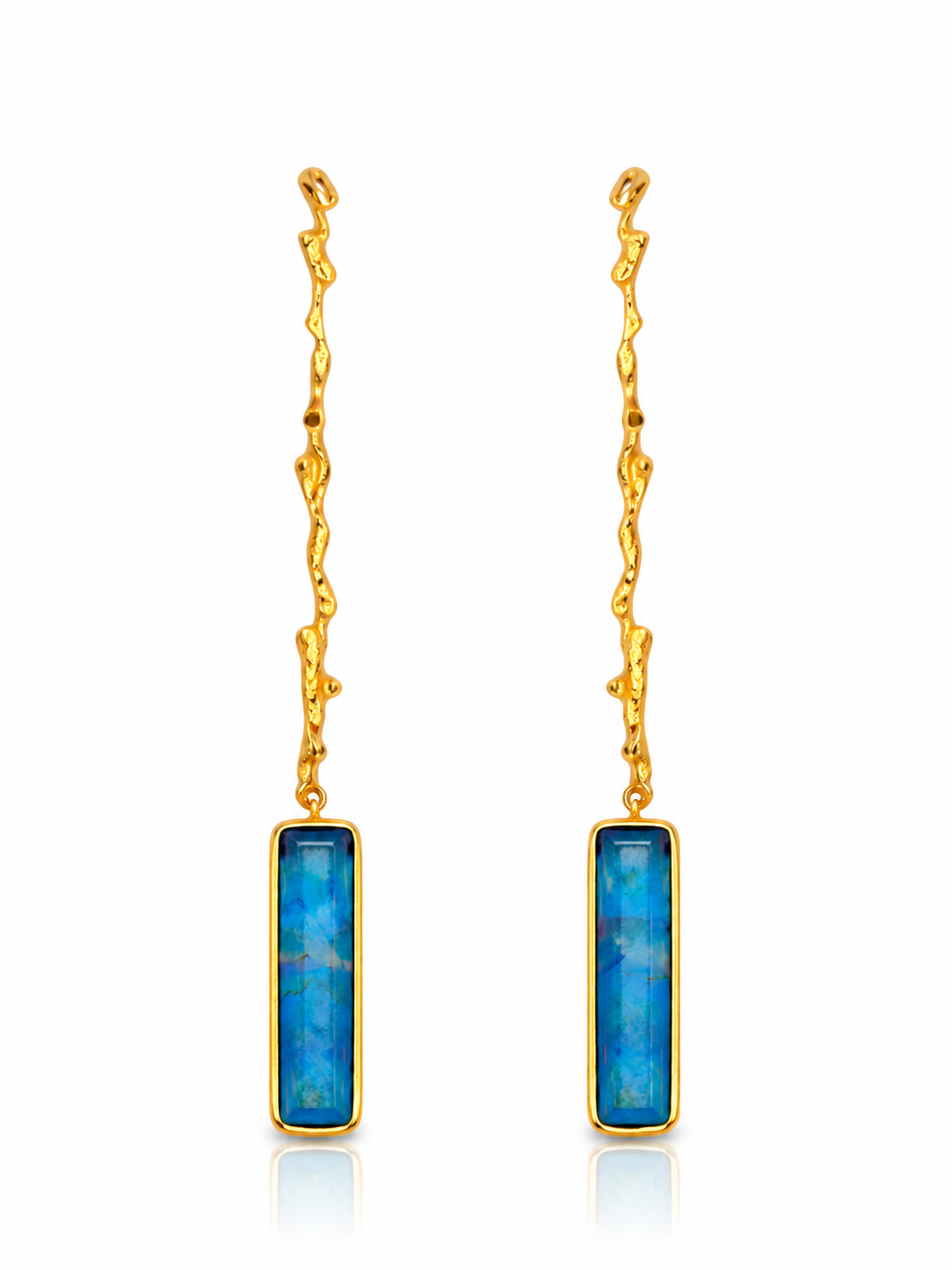 Pendientes Adar Baguette Apatite