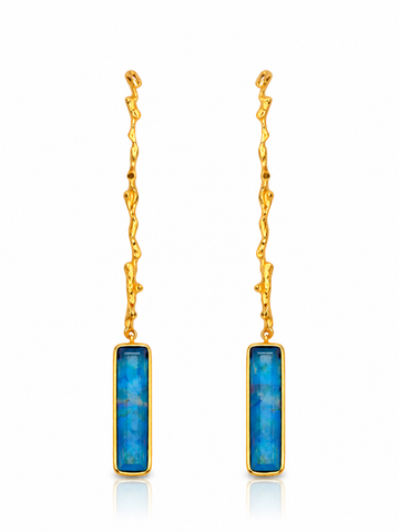 Pendientes Adar Baguette Apatite