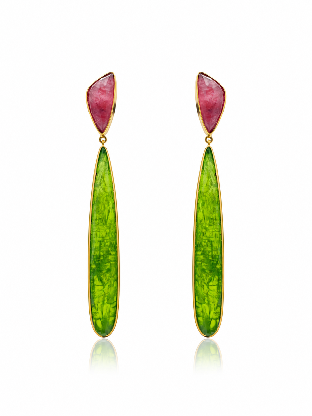Pendientes Bikoitza Turmalina y Peridoto