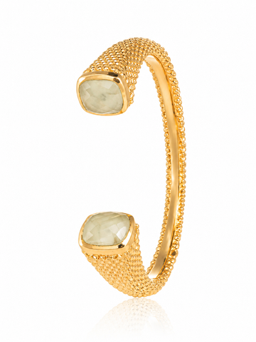 Brazalete Biharritz Dorado Crisoprasa