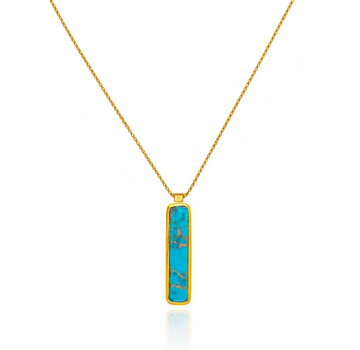 Collar Baguette Turquesa Mosaico