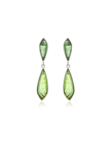 Pendientes Mini Trillón Turmalina Verde
