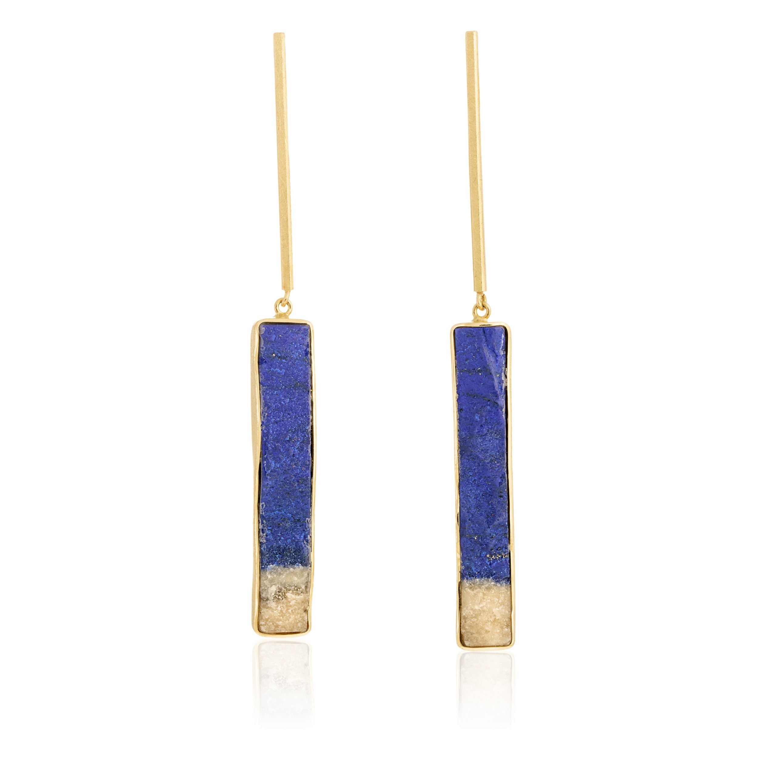 Pendientes Makila Lapislazuli Baguette