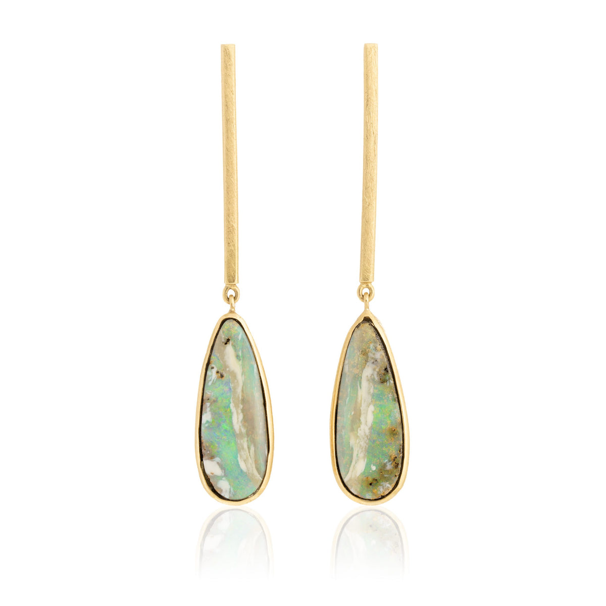 Pendientes Makila Gota Ópalo Verde
