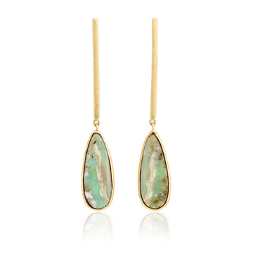 Pendientes Makila Gota Ópalo Verde
