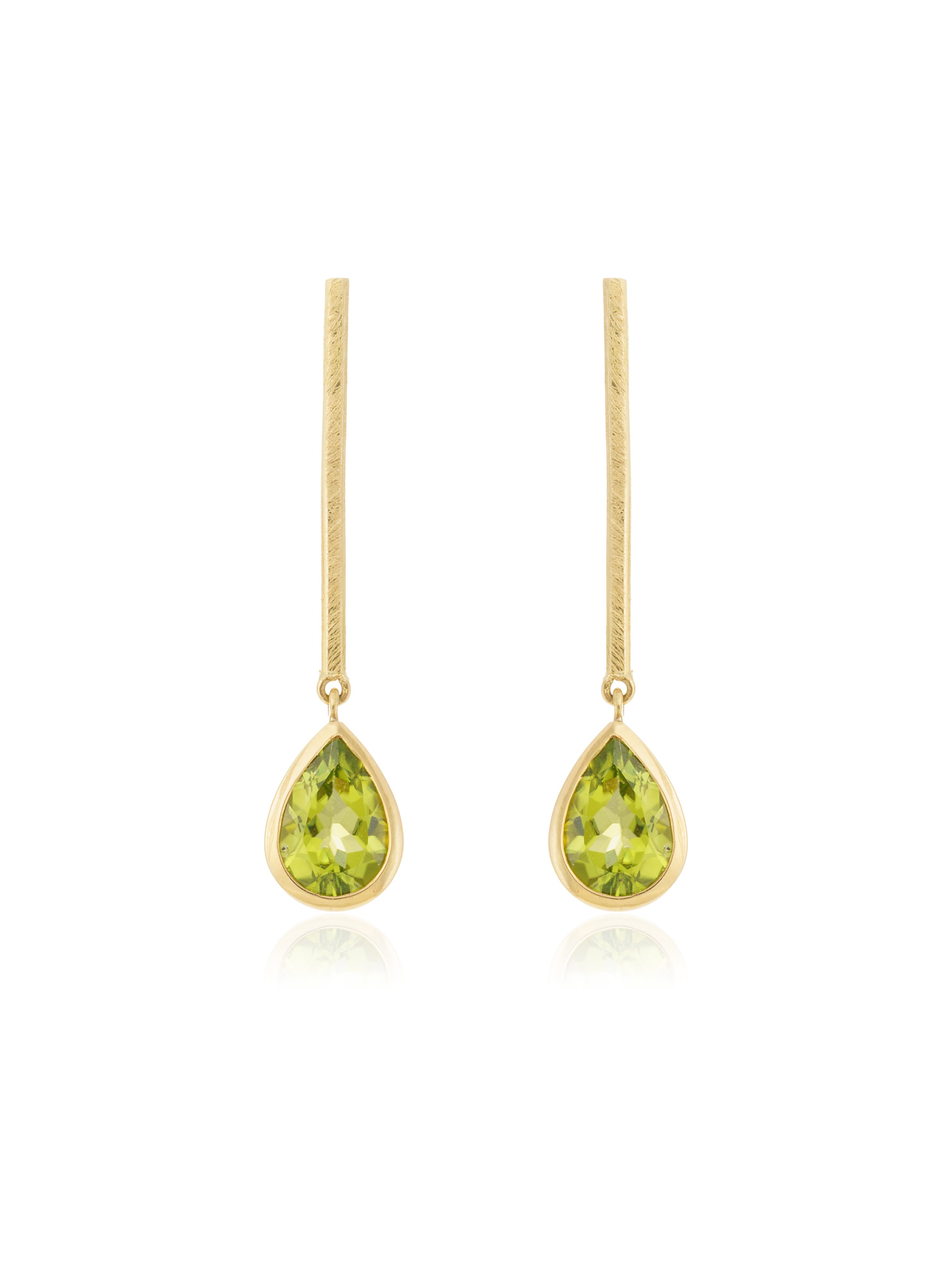 Pendientes Barrita Peridoto Gota