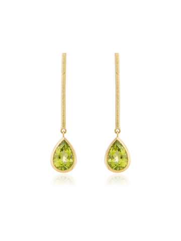 Pendientes Barrita Peridoto Gota