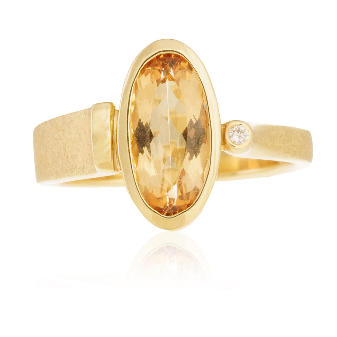 Anillo Turmalina Imperial y Diamante