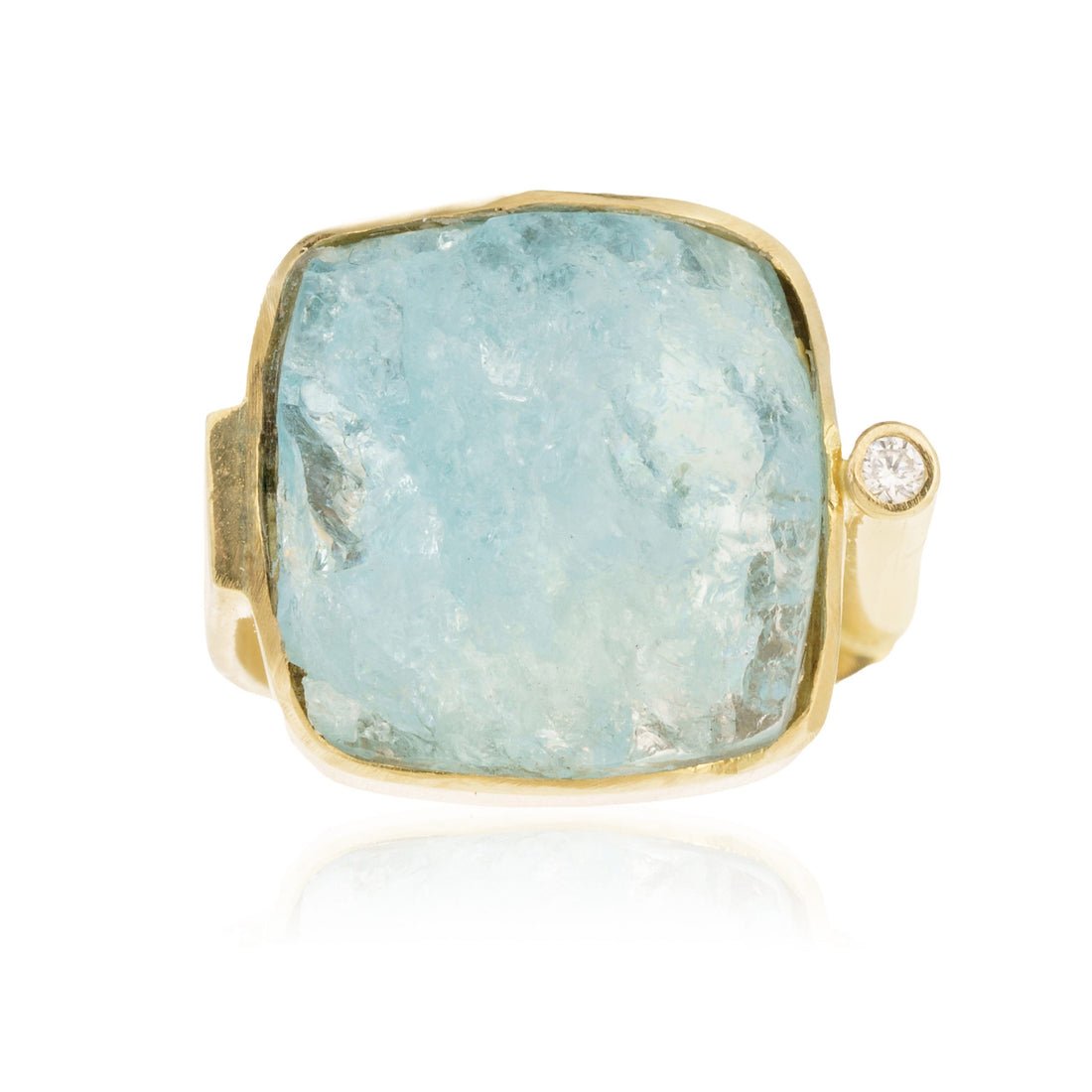 Anillo Aguamarina Garrita Oro