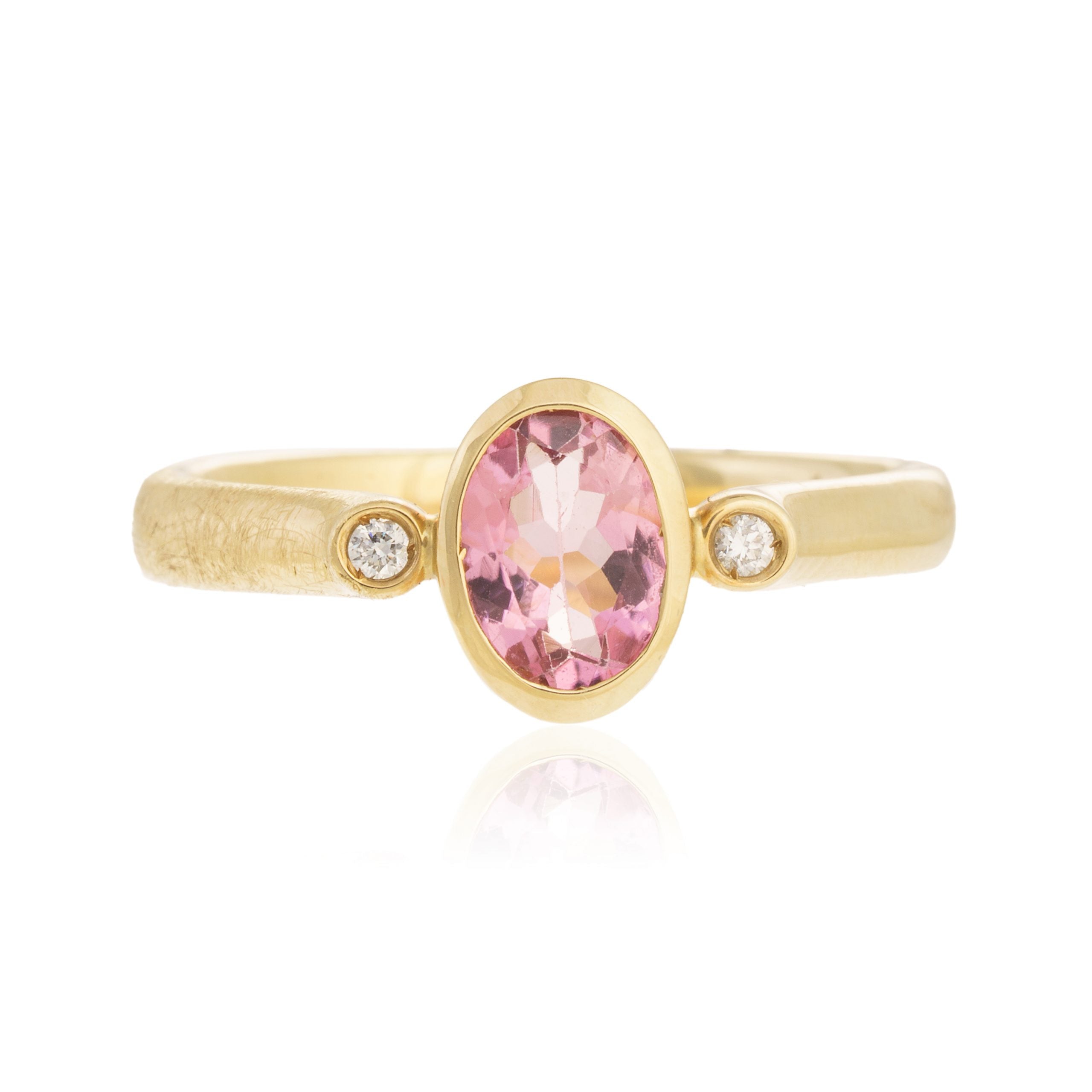 Anillo Turmalina rosa