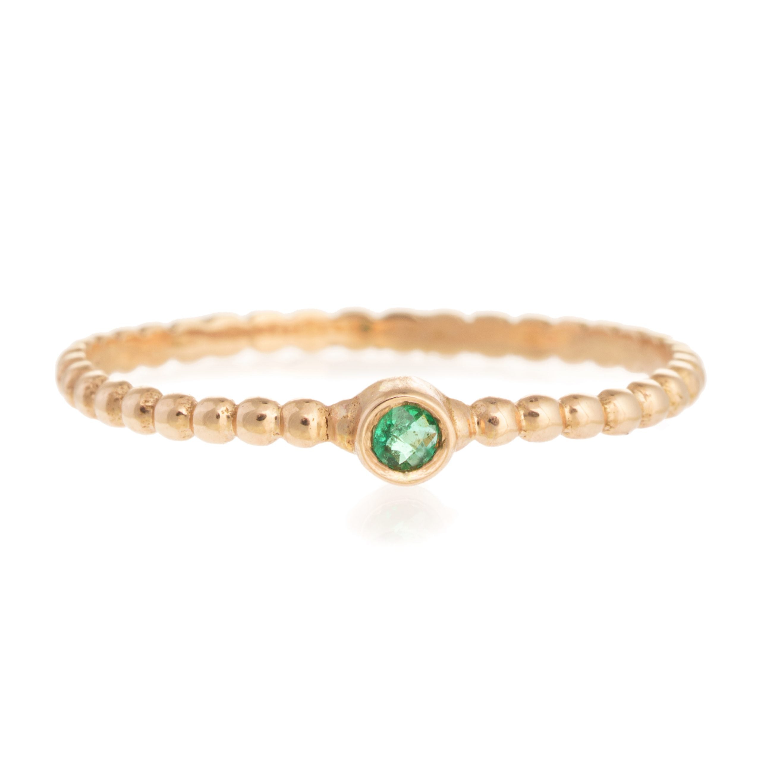 Anillo Bubbles Piedrita Oro V