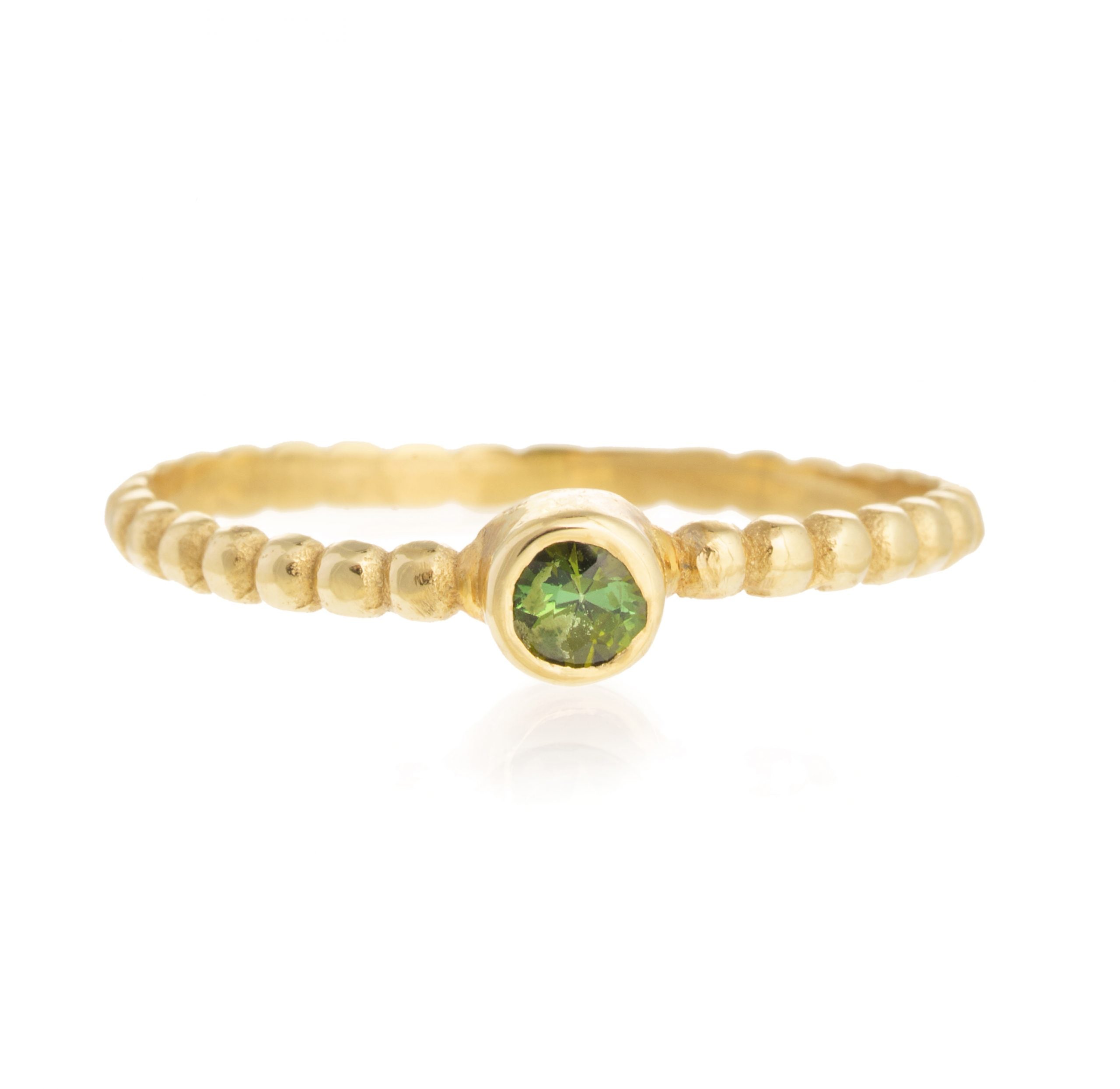 Anillo Bubbles Turmalina Oro