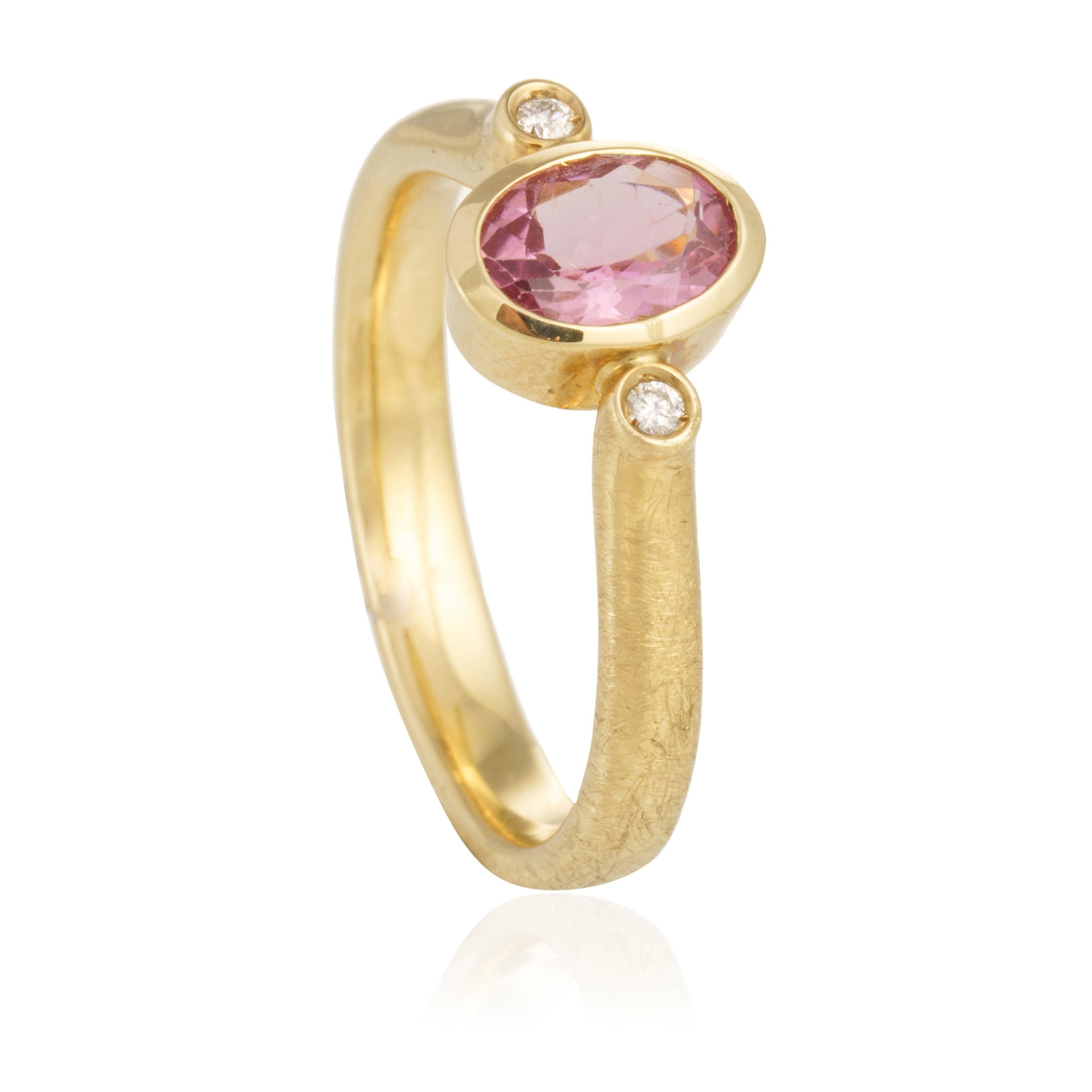 Anillo Turmalina rosa
